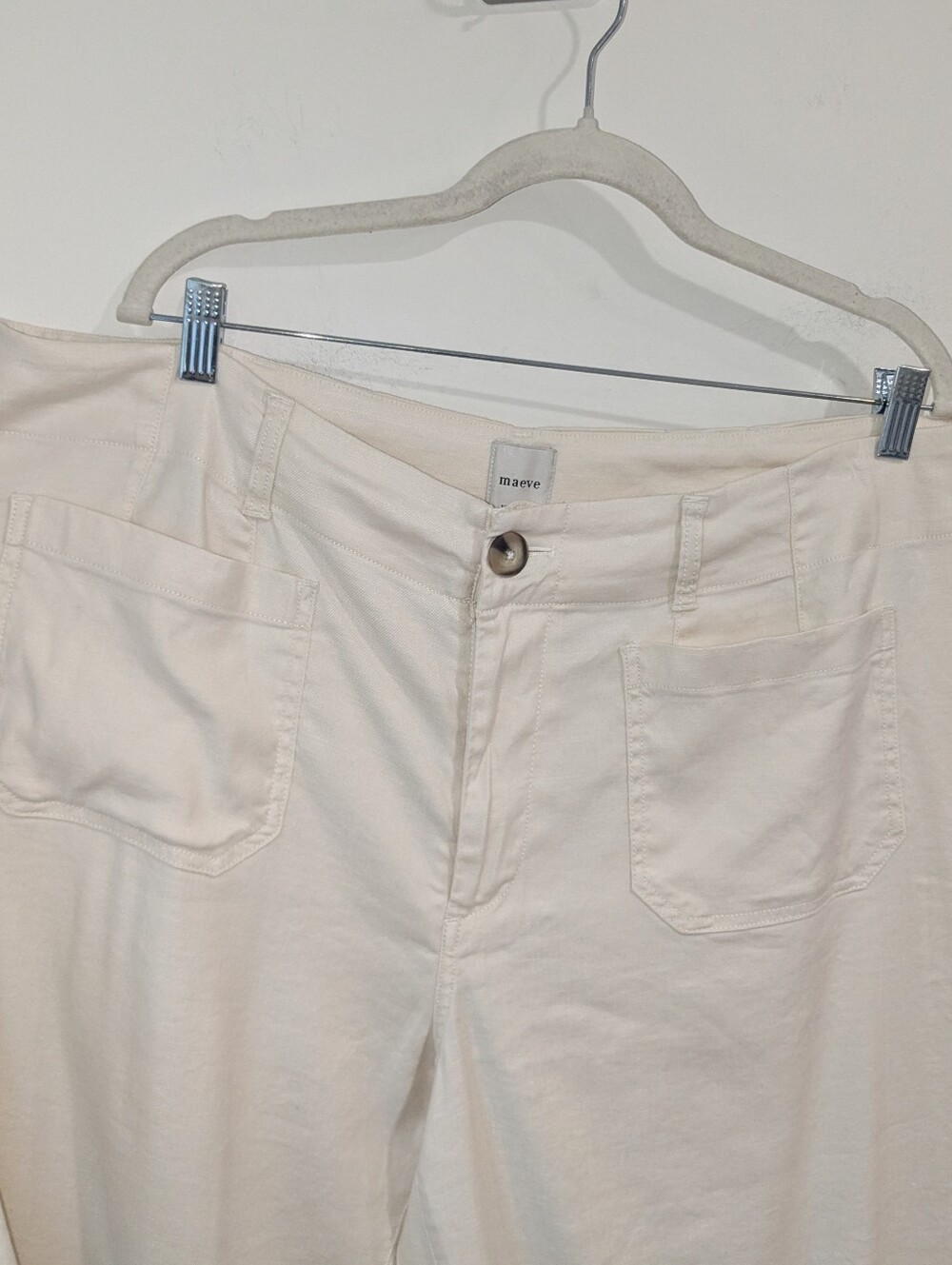 Maeve Colette  Linen Stretch Wide Leg Pants - Picture 3 of 8